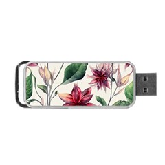 Floral Pattern Portable Usb Flash (one Side) by designsbymallika