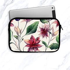 Floral Pattern Apple Ipad Mini Zipper Cases by designsbymallika