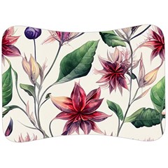 Floral Pattern Velour Seat Head Rest Cushion by designsbymallika