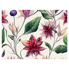 Floral Pattern Two Sides Premium Plush Fleece Blanket (extra Small) by designsbymallika