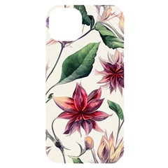 Floral Pattern Iphone 14 Plus Black Uv Print Case by designsbymallika