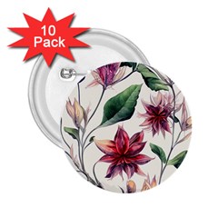 Floral Pattern 2 25  Buttons (10 Pack)  by designsbymallika