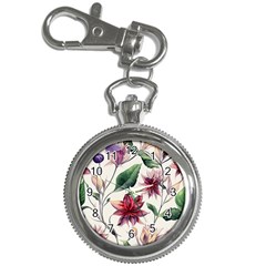 Floral Pattern Key Chain Watches by designsbymallika