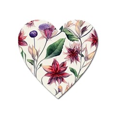 Floral Pattern Heart Magnet by designsbymallika