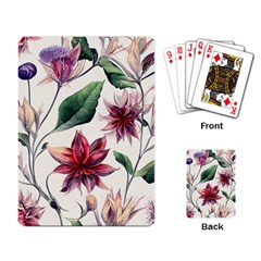 Floral Pattern Playing Cards Single Design (rectangle)