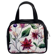 Floral Pattern Classic Handbag (two Sides) by designsbymallika