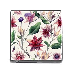 Floral Pattern Memory Card Reader (square 5 Slot) by designsbymallika