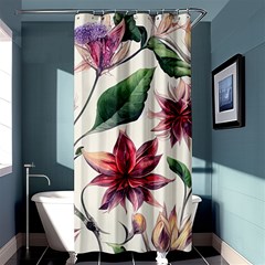 Floral Pattern Shower Curtain 36  X 72  (stall)  by designsbymallika