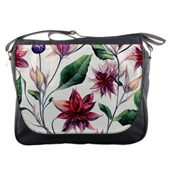 Floral Pattern Messenger Bag by designsbymallika