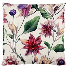 Floral Pattern Large Cushion Case (two Sides) by designsbymallika