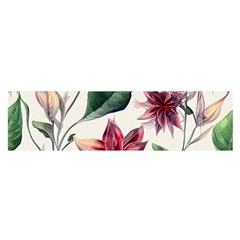 Floral Pattern Oblong Satin Scarf (16  X 60 ) by designsbymallika