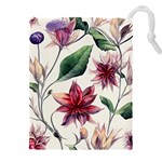 floral pattern Drawstring Pouch (5XL) Front