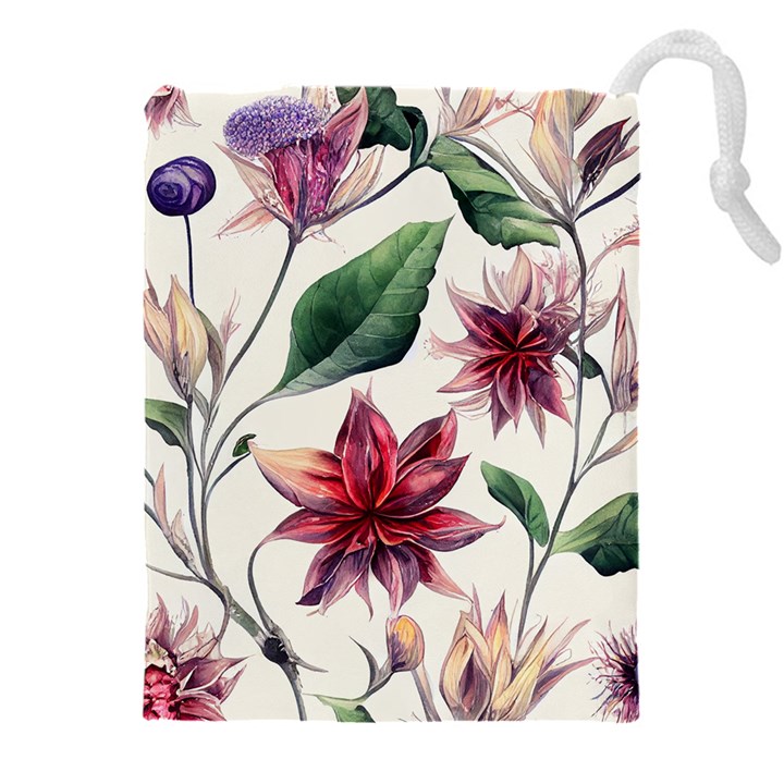 floral pattern Drawstring Pouch (5XL)