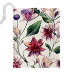 floral pattern Drawstring Pouch (5XL) Back