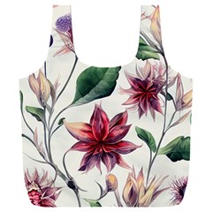 Floral Pattern Full Print Recycle Bag (xxl) by designsbymallika