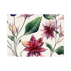 Floral Pattern Premium Plush Fleece Blanket (mini) by designsbymallika