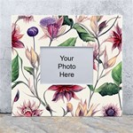 floral pattern White Wall Photo Frame 5  x 7  Front