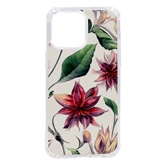 Floral Pattern Iphone 14 Pro Max Tpu Uv Print Case by designsbymallika