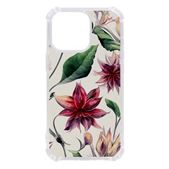 Floral Pattern Iphone 13 Pro Tpu Uv Print Case by designsbymallika