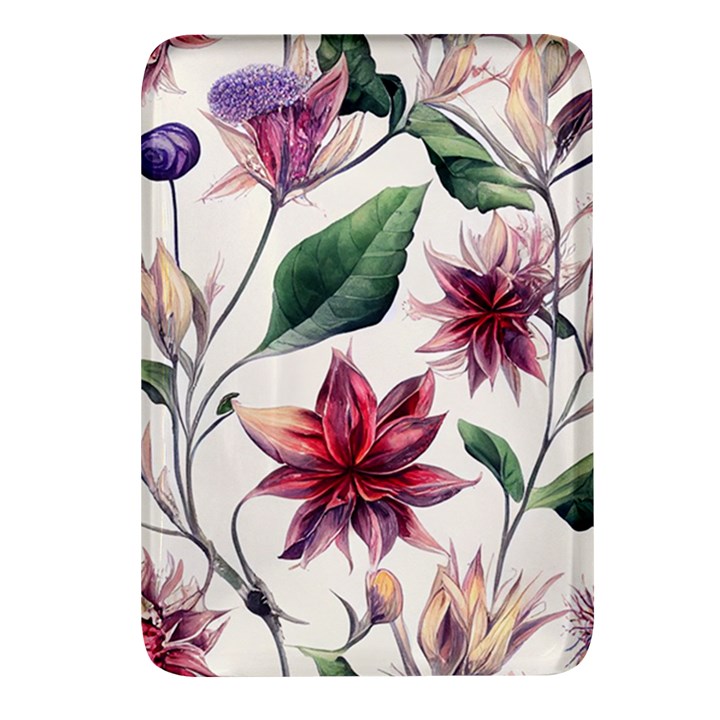 floral pattern Rectangular Glass Fridge Magnet (4 pack)