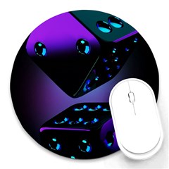 3d Ludo Game,gambling Round Mousepad by Bangk1t