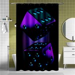 3d Ludo Game,gambling Shower Curtain 48  x 72  (Small)  Curtain(48  X 72 )