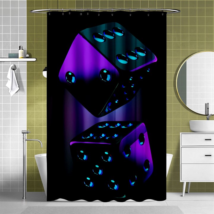 3d Ludo Game,gambling Shower Curtain 48  x 72  (Small) 