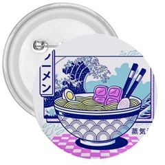 Ramen Kanji Vaporwave Artwork Minimalism 3  Buttons by Bangk1t