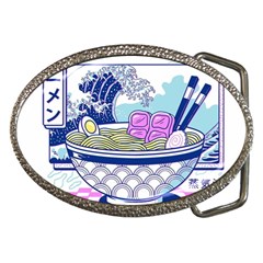 Ramen Kanji Vaporwave Artwork Minimalism Belt Buckles by Bangk1t