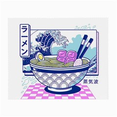 Ramen Kanji Vaporwave Artwork Minimalism Small Glasses Cloth by Bangk1t