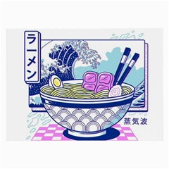 Ramen Kanji Vaporwave Artwork Minimalism Large Glasses Cloth by Bangk1t