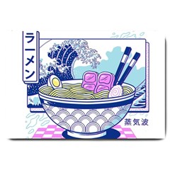 Ramen Kanji Vaporwave Artwork Minimalism Large Doormat by Bangk1t