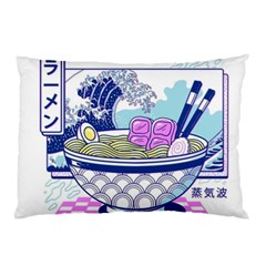 Ramen Kanji Vaporwave Artwork Minimalism Pillow Case by Bangk1t