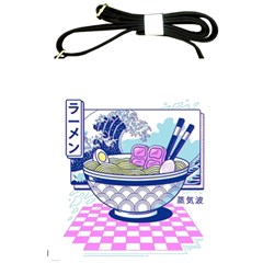 Ramen Kanji Vaporwave Artwork Minimalism Shoulder Sling Bag by Bangk1t