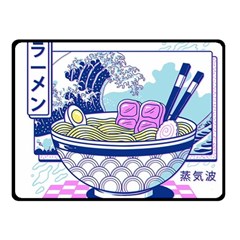 Ramen Kanji Vaporwave Artwork Minimalism Fleece Blanket (small) by Bangk1t