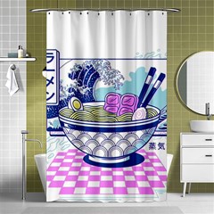 Ramen Kanji Vaporwave Artwork Minimalism Shower Curtain 48  X 72  (small)  by Bangk1t