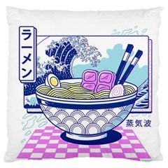 Ramen Kanji Vaporwave Artwork Minimalism Large Cushion Case (two Sides) by Bangk1t