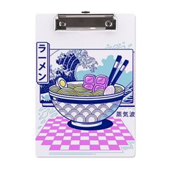 Ramen Kanji Vaporwave Artwork Minimalism A5 Acrylic Clipboard by Bangk1t