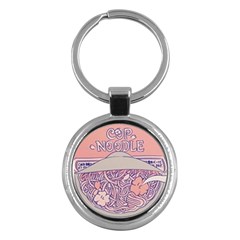 Ramen Kawaii Aesthetic Pink Key Chain (round) by Bangk1t