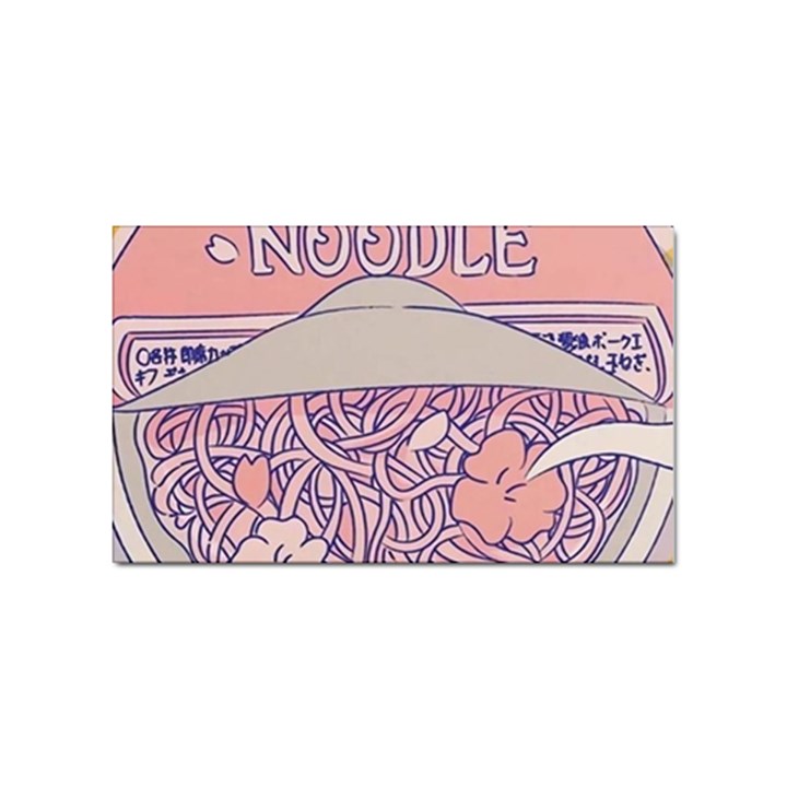 Ramen Kawaii Aesthetic Pink Sticker (Rectangular)