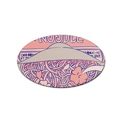 Ramen Kawaii Aesthetic Pink Sticker Oval (10 Pack) by Bangk1t