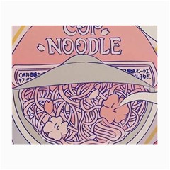 Ramen Kawaii Aesthetic Pink Small Glasses Cloth by Bangk1t