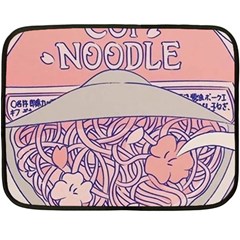 Ramen Kawaii Aesthetic Pink Fleece Blanket (mini) by Bangk1t