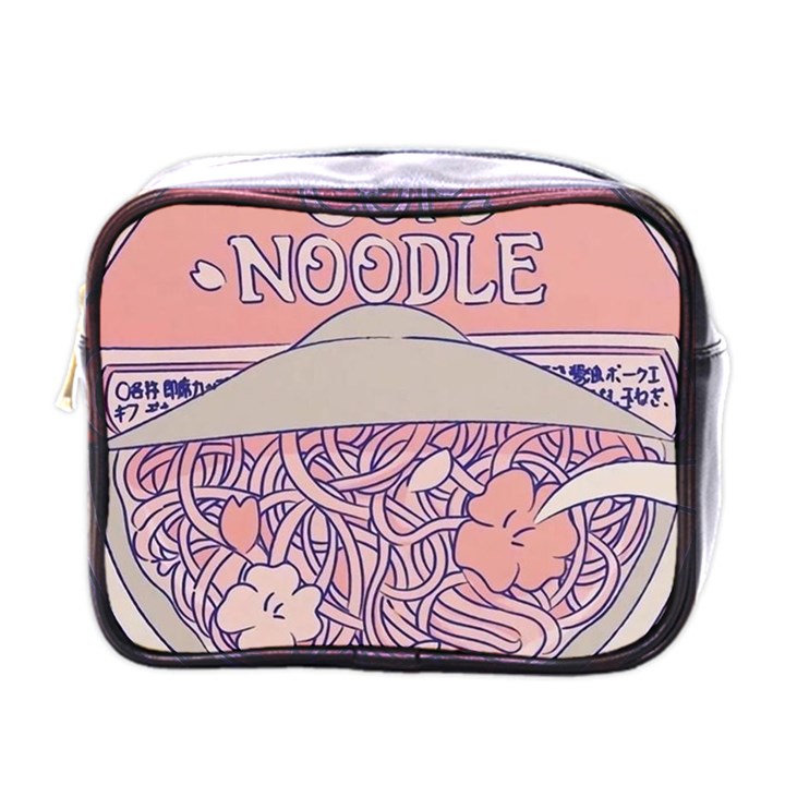 Ramen Kawaii Aesthetic Pink Mini Toiletries Bag (One Side)