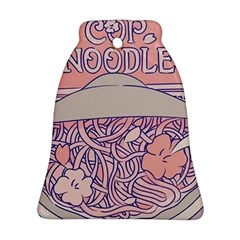 Ramen Kawaii Aesthetic Pink Bell Ornament (two Sides)