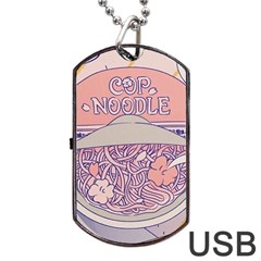 Ramen Kawaii Aesthetic Pink Dog Tag Usb Flash (two Sides) by Bangk1t