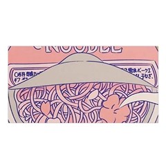 Ramen Kawaii Aesthetic Pink Satin Shawl 45  X 80  by Bangk1t