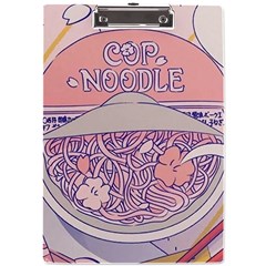 Ramen Kawaii Aesthetic Pink A4 Acrylic Clipboard by Bangk1t