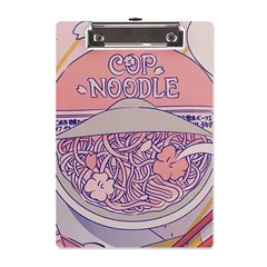 Ramen Kawaii Aesthetic Pink A5 Acrylic Clipboard by Bangk1t