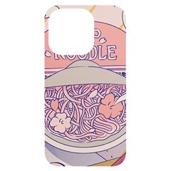 Ramen Kawaii Aesthetic Pink Iphone 14 Pro Black Uv Print Case by Bangk1t